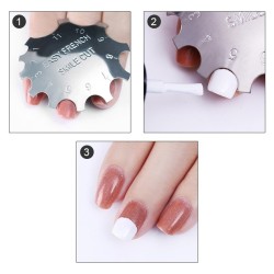 Manicure francesa - estêncil - ferramenta de modelo