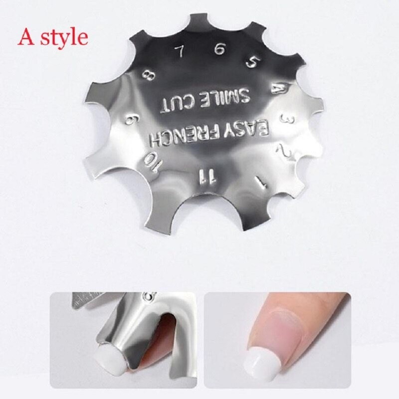 Manicure francesa - estêncil - ferramenta de modelo