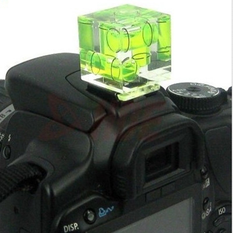 Nível de bolha de 3 eixos - adaptador de sapata - acessórios de fotografia
