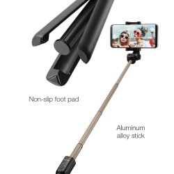 3 em 1 - mini tripé sem fio / bastão de selfie - Bluetooth - para smartphone