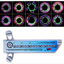 Luz de roda de raio de bicicleta - LED - 30 padrões