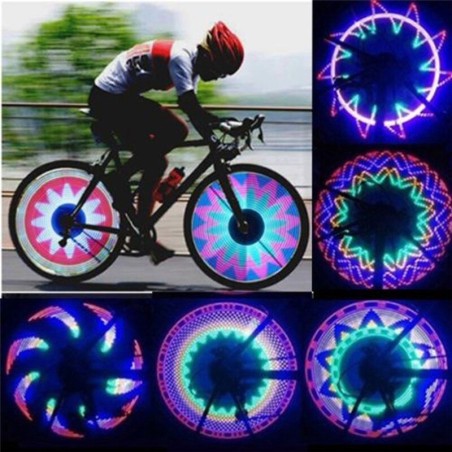 Luz de roda de raio de bicicleta - LED - 30 padrões