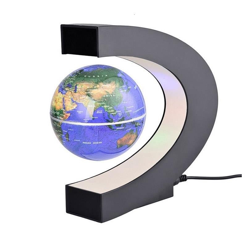 Globo flutuante / levitando - mapa do mundo - magnético