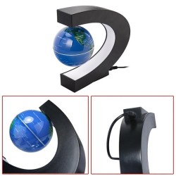 Globo flutuante / levitando - mapa do mundo - magnético