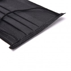 Máscaras de proteção facial / bucal - descartáveis - 4 camadas - preto - 50 peças
