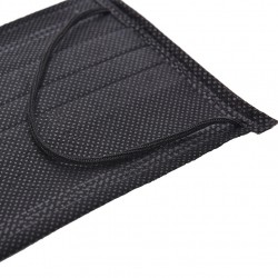 Máscaras de proteção facial / bucal - descartáveis - 4 camadas - preto - 50 peças