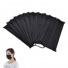 Máscaras de proteção facial / bucal - descartáveis - 4 camadas - preto - 50 peças
