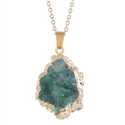 Pingente de pedra de cristal natural - com colar