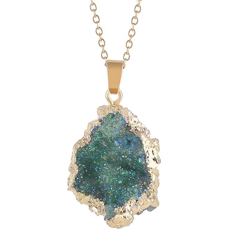 Pingente de pedra de cristal natural - com colar