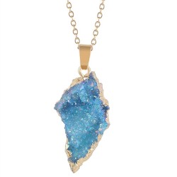 Pingente de pedra de cristal natural - com colar