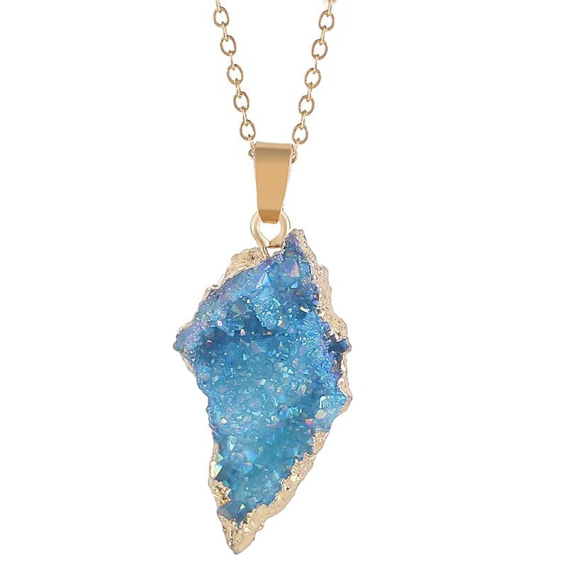 Pingente de pedra de cristal natural - com colar