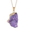 Pingente de pedra de cristal natural - com colar