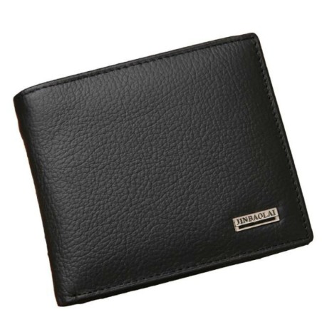 Carteira masculina clássica - porta-cartões - zíper - couro genuíno