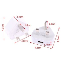 Carregador de parede universal - com 1 - 2 portas USB - plugue do Reino Unido