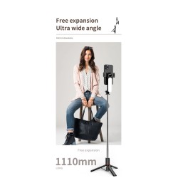 L15 - selfie stick - foldable mini tripod - with fill light - Bluetooth - remote shutterSelfie sticks