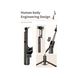 L15 - selfie stick - foldable mini tripod - with fill light - Bluetooth - remote shutterSelfie sticks