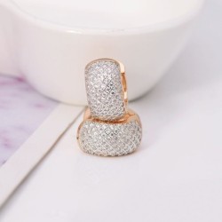 Elegant small hoop earrings - full zirconEarrings