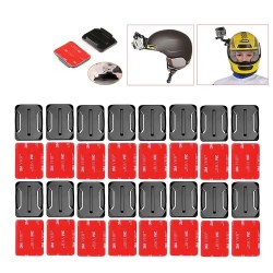 Acessórios para capacete - para GoPro - base de montagem curva - adesivos adesivos - 16 peças