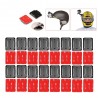 Acessórios para capacete - para GoPro - base de montagem curva - adesivos adesivos - 16 peças