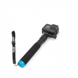 Bastão de selfie portátil extensível - bastão telescópico - liga de alumínio - para GoPro / Xiaoyi / SJCAM