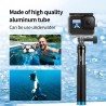 Bastão de selfie portátil extensível - bastão telescópico - liga de alumínio - para GoPro / Xiaoyi / SJCAM