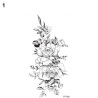 Black flowers - temporary tattoo - stickerStickers