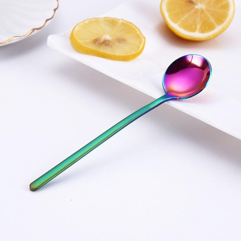Round stainless steel long teaspoon - 13cmCutlery