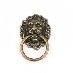 Cabeça de leão de liga - puxador de móveis antigos - 67 * 43mm - 1 peça