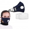 Máscara de proteção facial / bucal - filtro de carvão ativado PM25 - válvula de ar