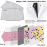 Máscara de proteção facial / bucal - filtro de carvão ativado PM25 - válvula de ar