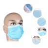 Máscara facial / bucal descartável - descartável - azul - 50 peças