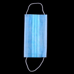 Máscara facial / bucal descartável - descartável - azul - 50 peças