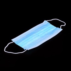 Máscara facial / bucal descartável - descartável - azul - 50 peças
