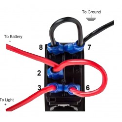 Luz do interruptor do carro - interruptor LED - à prova d'água - 12V / 24V