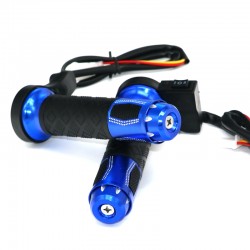22mm - 7/8" - 12V - guidão moto - punhos elétricos aquecidos - alumínio - 2 peças