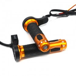22mm - 7/8" - 12V - guidão moto - punhos elétricos aquecidos - alumínio - 2 peças