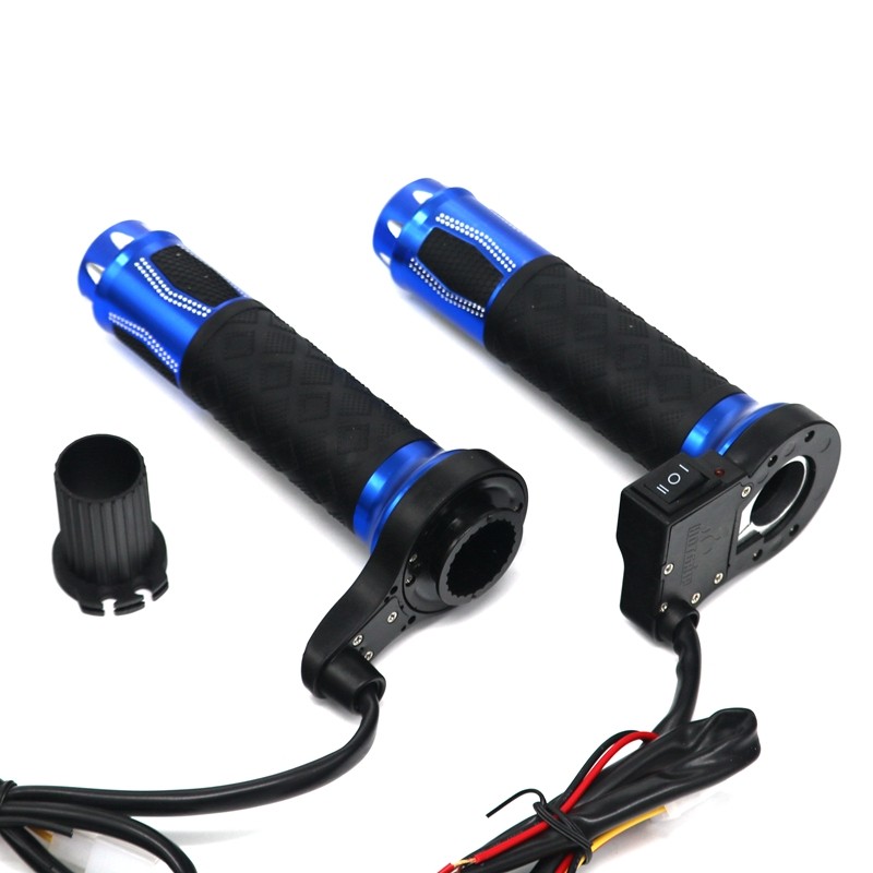 22mm - 7/8" - 12V - guidão moto - punhos elétricos aquecidos - alumínio - 2 peças