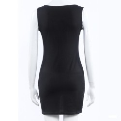 Sleeveless mini dress - black / white stripes - plus sizeDresses