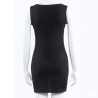 Minivestido sem mangas - listrado preto / branco - plus size