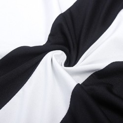 Minivestido sem mangas - listrado preto / branco - plus size