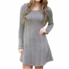 Short knitted dress - long sleeve sweaterDresses