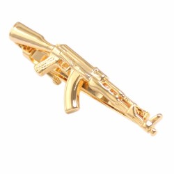 Arma de ouro - prendedor de gravata