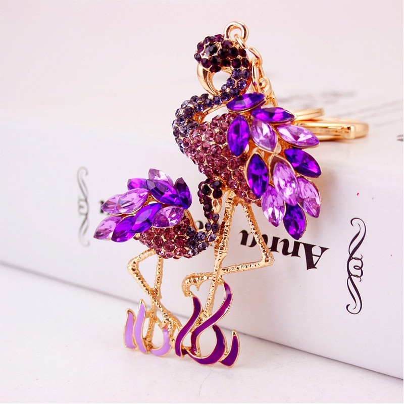 Flamingo cristal - chaveiro