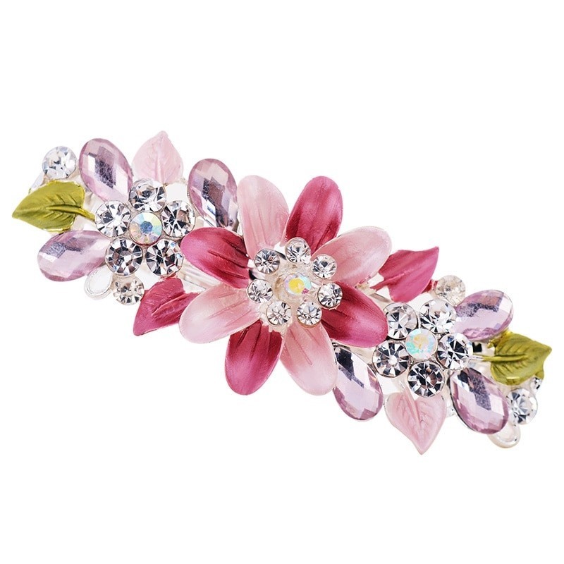Flores de cristal - grampo de cabelo