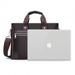 Bolsa de ombro elegante em couro - larga