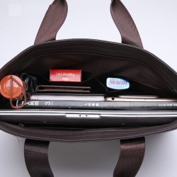 Bolsa de ombro elegante em couro - larga