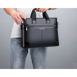 Bolsa de ombro elegante em couro - larga