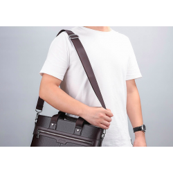 Bolsa de ombro elegante em couro - larga