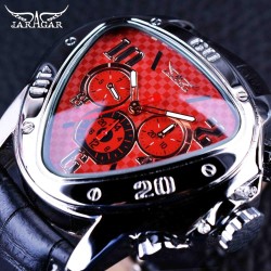 JARAGAR - relógio automático de luxo - pulseira de couro - forma de triângulo