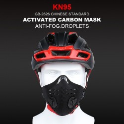 Máscara de proteção facial / bucal - KN95 - com filtro PM25 - válvula de ar - antibacteriana